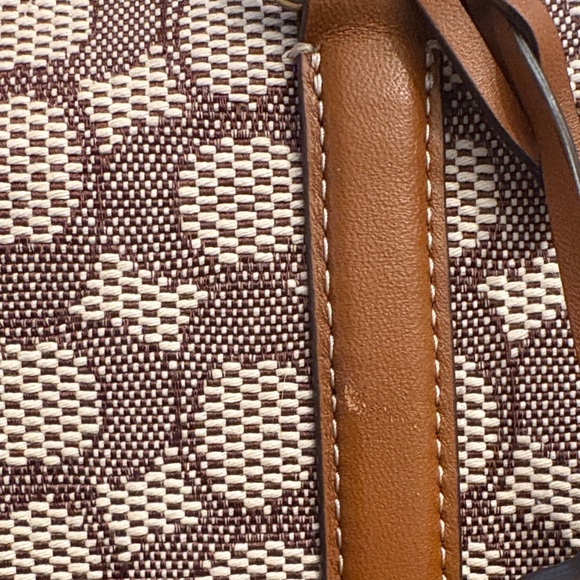 Coach Tan and Cream Signature Satchel - Picture 11 of 15
